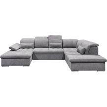 Bild für Bega Wohnlandschaft WAYNE U Stoff dunkelgrau Nosagfederung Schlaffunktion