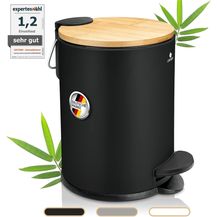 Bild für Exitoso Mülleimer 3 L leicht entleerbar Bambus