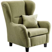 Bild für lifestyle4living Ohrensessel in Grün im Landhaus-Stil 