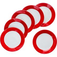 Bild für MamboCat Frühstücksteller 6er Set Variant Rot Kuchenteller bunte Frühstücks-Teller Dessert