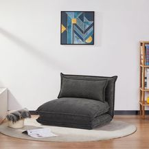 Bild für Schlafsessel Umeå 59x85,5x67 cm Cord Grau [en. casa]