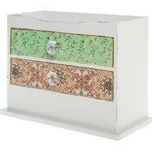 Bild für Schmuckkasten Paisley mit 2 Schubladen MDF Bunt