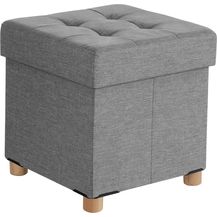 Bild für Songmics 'LSF14GYX' Sitzhocker viereckig mit Holzfüßen Deckel