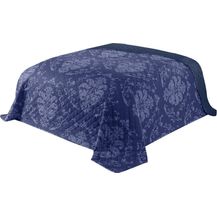 Bild für Delindo Lifestyle Bettüberwurf Floral dunkelblau