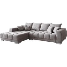 Bild für Ecksofa Josea 300x220 cm Mikrofaser Steingrau Recamiere links