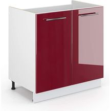 Bild für Spülenunterschrank Fame-Line Bordeaux Hochglanz 80 cm ohne Arbeitsplatte Vicco