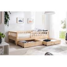 Bild für Bodenbett Einzelbett "Mio" 90x200 Kiefer Massiv