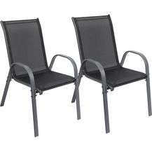 Bild für Albatros Gartenstühle 2er Set Kuba – Gartenstühle Stapelbar mit robustem Metallgestell und hoher Belastbarkeit – bequeme Stapelstühle auch als Terrassenstühle oder Balkonstühle