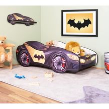 Bild für Autobett PKW BAT CAR mit Wandregal und LED 140x70 cm