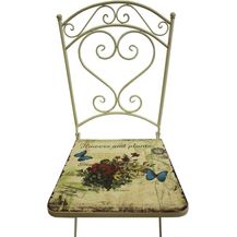 Bild für HTI-Living Gartenstuhl Metallstuhl Flowers and Plants (Stück, 1 St)