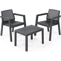 Bild für Keter Balkongarnitur Emily Graphitgrau 432447