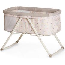 Bild für Hauck Dreamer Babywiege, Stubenwagen, Beistellbett, Reisebett, inklusive Matratze und Spielzeugtasche, mit Schaukelfunktion, faltbar, klappbar und tragbar, Beige (Multi Dots Sand)