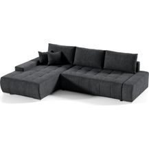 Bild für Mars Meble Ecksofa Sofa Draco mit Schlaffunktion + Bettkasten Couch Wohnzimmer Polstermöbel (rechte Seite, dunkelgrau)