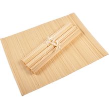 Bild für Bambus Platzset 4er Platzdeckchen Tischmatten Platzmatte Untersetzer Tischdecke