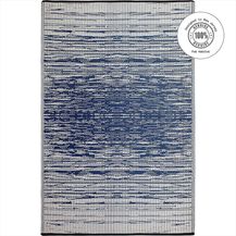 Bild für Fab Hab Outdoorteppich Brooklyn Blue aus recyceltem Plastik blau wetterfest verschiedene Größen 120x180 cm