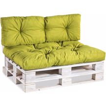 Bild für Gutekissen®, Palettenkissen, Gartensofakissen, gesteppte Kissen gefüllt mit granuliertem Poulirette-Schaum (Set (Sitzkissen 120x80 +Rückenlehne 120x40)