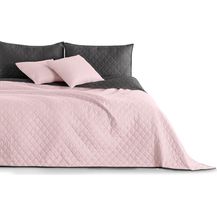 Bild für DecoKing 32909 Tagesdecke 240x260 rosa Graphit anthrazit grau Bettüberwurf zweiseitig Steppung pflegeleicht powderpink Charcoal Axel
