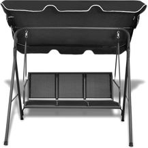 Bild für vidaXL Hollywoodschaukel mit Dach schwarz