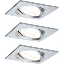Bild für Paulmann No. 93456 Einbauleuchte LED Coin Nova 3er-Set eckig 6W Alu gedreht schwenkbar