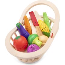 Bild für New Classic Toys Schneidsatz Gemüsekorb junior 25,5 cm Holz 11-teilig