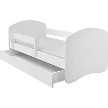 Bild für Kinderbett Jugendbett mit einer Schublade und Matratze Weiß ACMA II (180x80 cm + Schublade, Weiß)