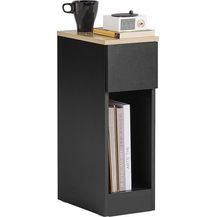 Bild für SoBuy FBT111-SCH Nachttisch mit Schublade für Boxspringbett Sofatisch Beistelltisch schmal Telefontisch Nachtschrank Nachtkommode schwarz BHT ca. : 20 x 60 x 35 cm