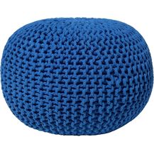 Bild für Pouf blau ⌀ 50 cm CONRAD