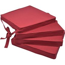 Bild für 4er Set Beautissu Stuhlkissen Loft SK Rot