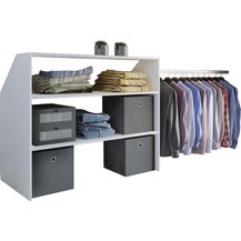 Bild für Kleiderschrank Dachschräge Kleider Regal Garderobe Schlafzimmer Schrank weiss