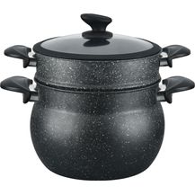 Bild für 3 tlg Kuskus Topf 8L Dampfgarer COUSCOUS Ø24cm Dampfkocher Gemüse Steamer Induktion Mantykocher