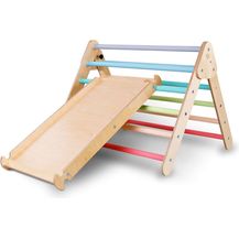 Bild für Tissi Piklerdreieck / Kletterdreieck mit Tissi Rutsche mit Kletterwolken Pastel bunt