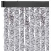 Bild für Flauschvorhang 100x220cm ( Meliert Hellgrau/Weiß )