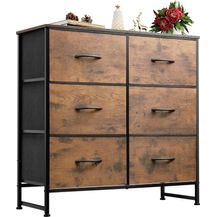 Bild für WLIVE Kommode mit 6 Schubladen aus Stoff