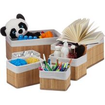 Bild für Aufbewahrungskorb Bambus 6er Set