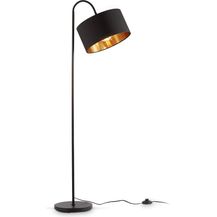 Bild für B.K.Licht Stehlampe Stehleuchte Retro Stoff E27 schwarz-gold