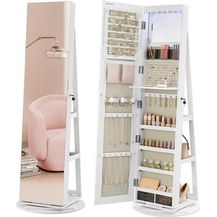 Bild für Songmics Schmuckschrank mit rahmenlosem Ganzkörperspiegel