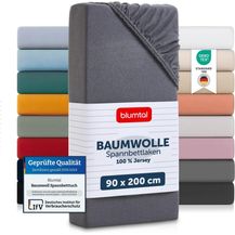 Bild für Blumtal® Spannbettlaken 90x200 cm Basics Jersey im 2er Set