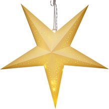 Bild für Casaria LED Weihnachtsstern Creme 5 Spitzen Beleuchtet 60 cm creme Papierstern Weihnachten Weihnachtsdeko Leuchtstern Dekostern Adventsstern
