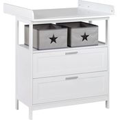 roba Wickelkommode 'Hamburg' mit Ansatz - 2 Schubladen - 2 Boxen - Wickelhöhe 92 cm - Weiß