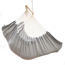 Bild für Liege-Hängesessel 220x120cm in Lilac Grau + Seitenfach und Kissen