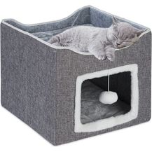 Bild für Relaxdays Faltbare Katzenhöhle in Grau