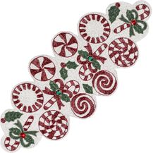 Bild für Alpha Living Home Weihnachtstischläufer 33x91,4 cm Candy Perlen Tischläufer Tischmatten für Küchentisch Home Decor Matte für Ernte