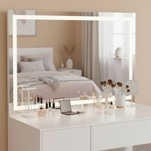 Bild für Bellamio 'Livny' Schminkspiegel mit LED-Beleuchtung, dimmbar, mit 3 einstellbaren Lichtfarben, weiß, 110x70 cm, inkl. Touch-Screen (mit Wandbefestigung)