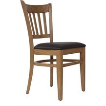 Bild für Set 2 Stühle Küchenstuhl Wohnzimmerstuhl Esszimmerstuhl Stuhl mit Rücklehne Holz Buche massiv Honig-Eiche Polster Kunstleder