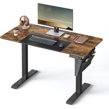 Bild für Songmics Höhenverstellbarer Schreibtisch, elektrisch, stufenlos verstellbar, gespleißte Platte, 4 Höhe gespeichert, Stofftasche, 120 x 60 x (72-120)