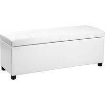 Bild für Sitztruhe Bukit 118x37x43 cm Kunstleder Weiß [en. casa]