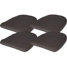 Bild für Sitzkissen anthrazit 4er-Set Stuhlkissen Gartenstuhl Sitzauflage Sesselauflage