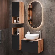 Bild für Planetmöbel Badmöbel-Set Astra, (Badezimmer Möbel im modernen Design, 4-St)