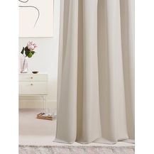 Bild für ROOM99 Vorhang mit Kräuselband Laurel 180x260 cm Breite x Höhe Verdunkelung Blickdicht Schiebegardinen Curtain Wohnzimmer Schlafzimmer für Schinensystem Hellbeige