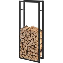 Bild für Kaminholzregal Kasan 75x150x25 cm Stahl Schwarz en. casa